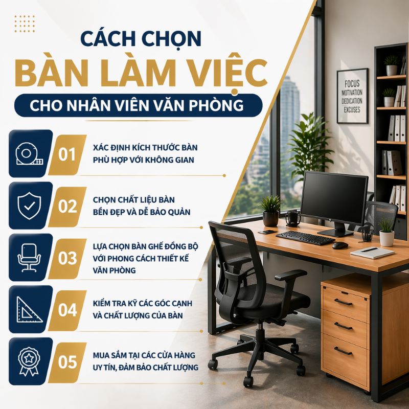 cach-chon-ban-lam-viec-nhan-vien Cách chọn bàn làm việc nhân viên văn phòng tiết kiệm diện tích