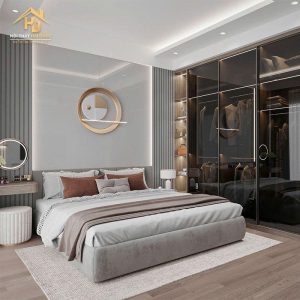 Combo phòng ngủ giường bọc nệm