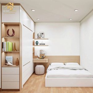 Combo phòng ngủ giường tủ gỗ âm tường