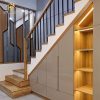 Tủ cầu thang gỗ kết hợp kệ