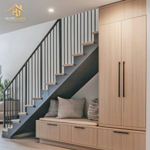 Tủ cầu thang decor phong cách Bắc Âu