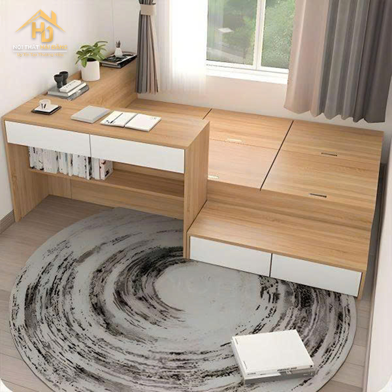 Giường Ngủ Gỗ Kèm Kệ Sách Tiện Lợi giuong-ngu-kem-ke Giường Ngủ Gỗ Kèm Kệ Sách Tiện Lợi