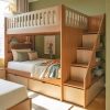 Giường Tầng Gỗ Màu Nâu Có Hộc 