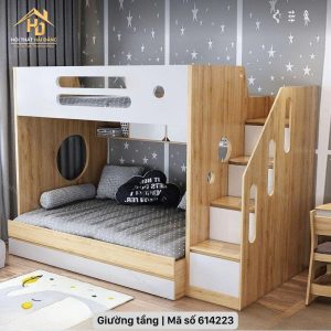 Giường tầng trẻ em có cầu thang