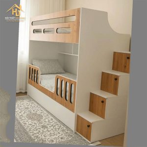 Giường gỗ 2 tầng trẻ em nhỏ gọn