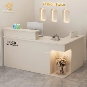 Quầy Lễ Tân Gỗ Bo Góc Chữ L Hiện Đại 3 quay le tan hien dai 4
