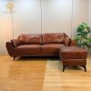 Sofa Da Góc L Phong Cách Retro