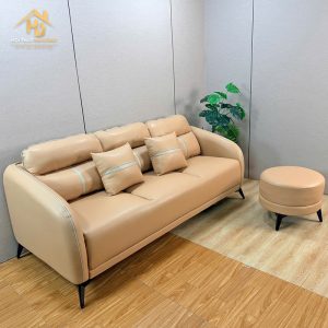 Sofa Da Kèm Đôn Tròn Hiện Đại (Nhiều Màu) 10 sofa da lon 1