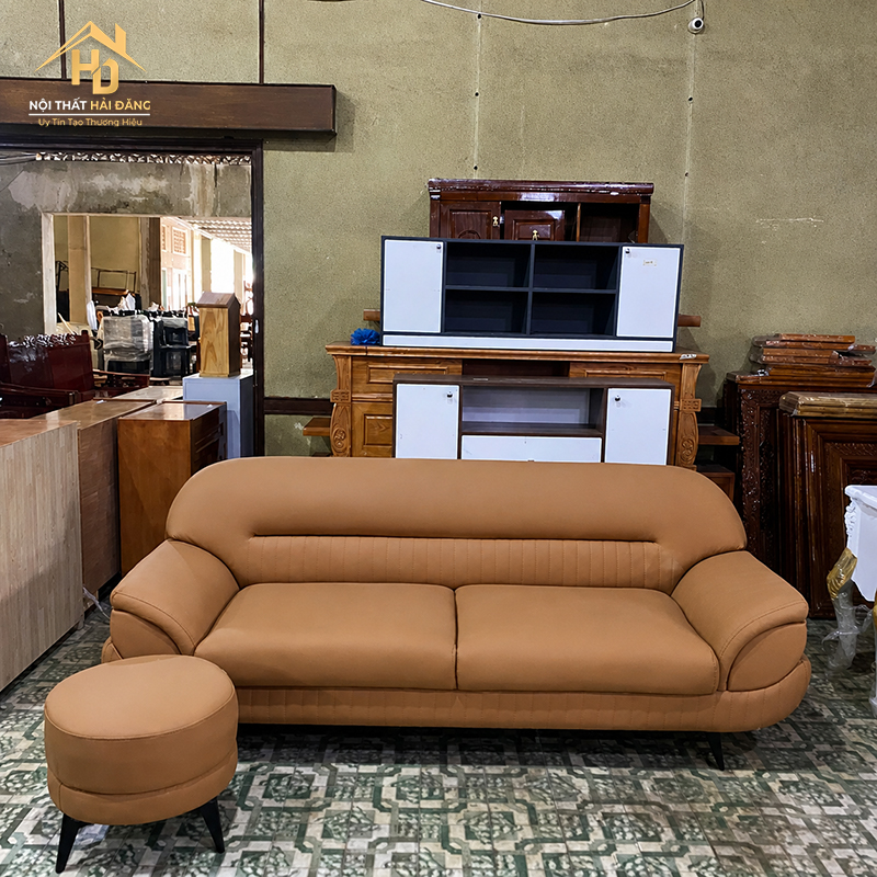 Sofa Băng Da 2 Chỗ Tay Chúi Hiện Đại sofa-da-nau Sofa Băng Da 2 Chỗ Tay Chúi Hiện Đại