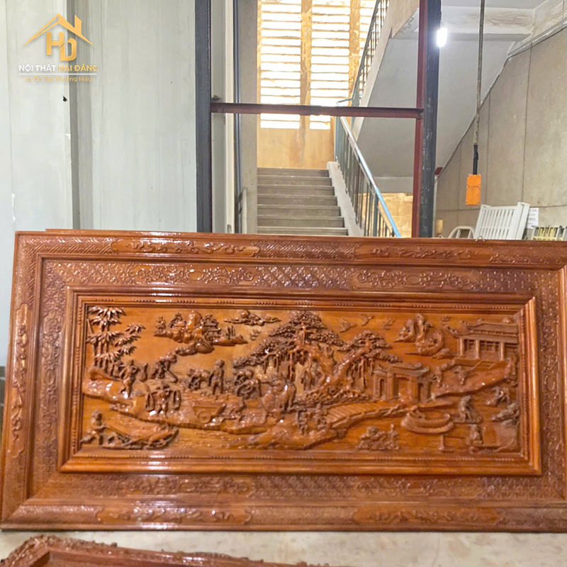 Tranh Gỗ Đồng Quê Chạm Khắc Tinh Xảo tranh-dong-que Tranh Gỗ Đồng Quê Chạm Khắc Tinh Xảo