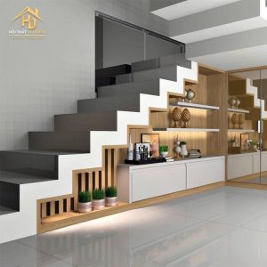 Tủ kệ trang trí gầm cầu thang