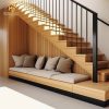 Tủ gầm cầu thang đa năng kết hợp ghế ngồi