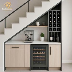 Tủ kệ rượu nhỏ gầm cầu thang