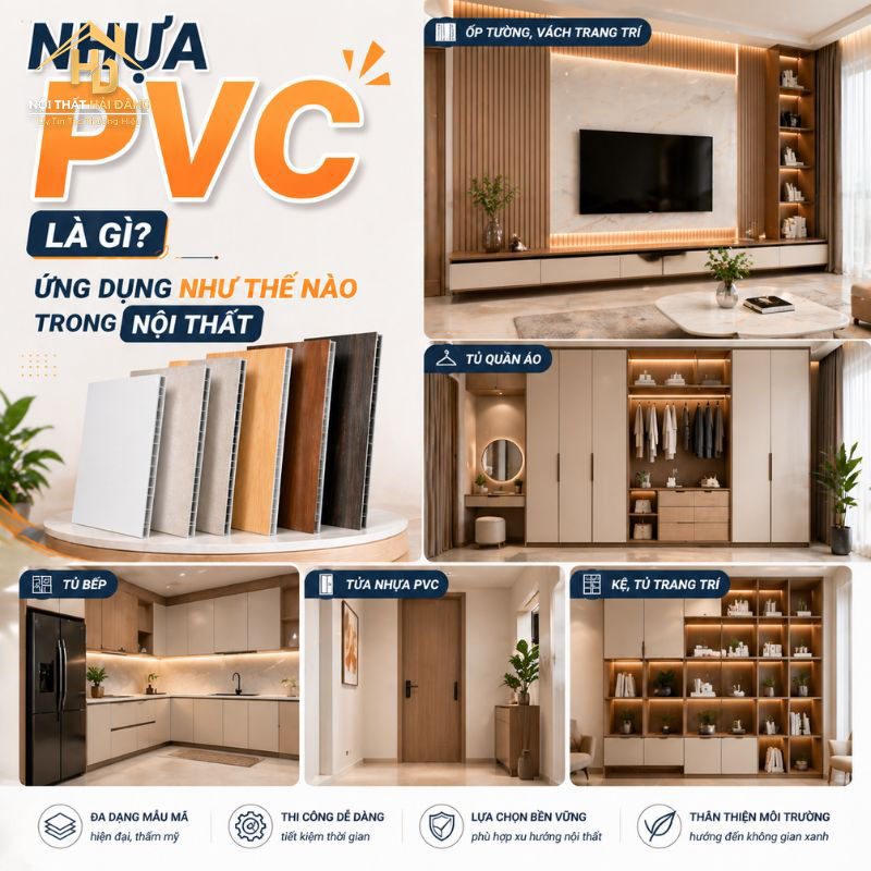 ung-dung-nhua-pvc Nhựa PVC là gì? Vì sao ngày càng được ưa chuộng trong nội thất?
