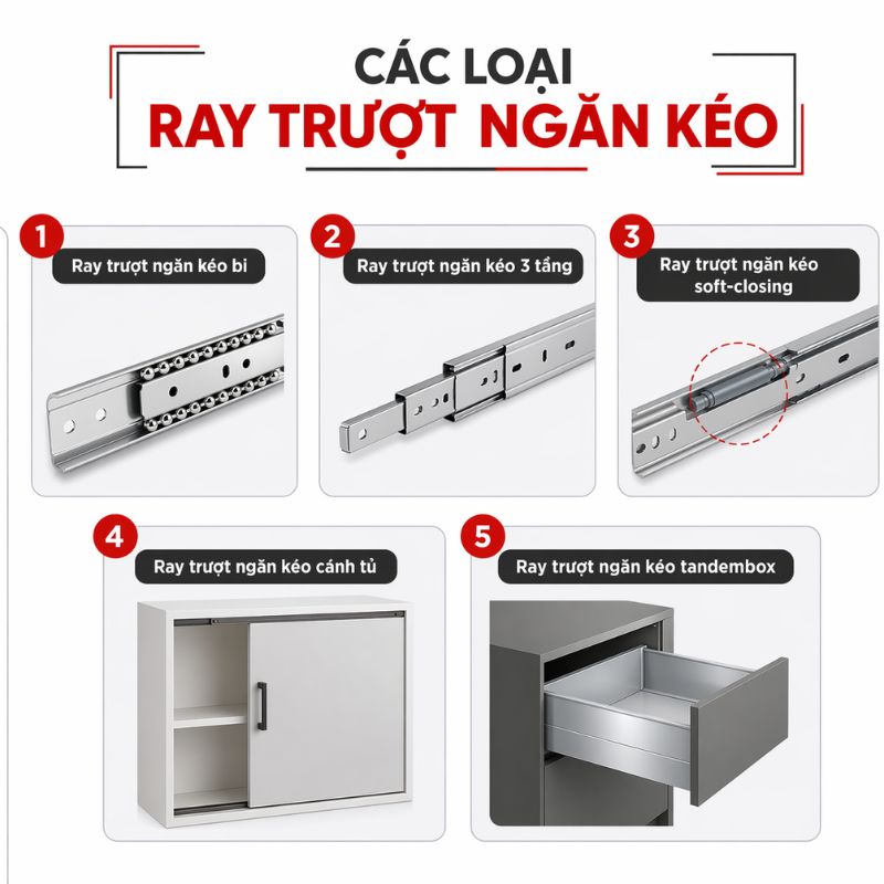 uu-diem-cac-loai-ray-truot Ray trượt Hafele và ray trượt thường: Nên chọn loại nào?