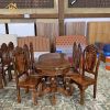 Bộ bàn ăn gỗ 6 ghế thiết kế cổ điển