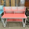 Bàn học liền kệ sách thấp