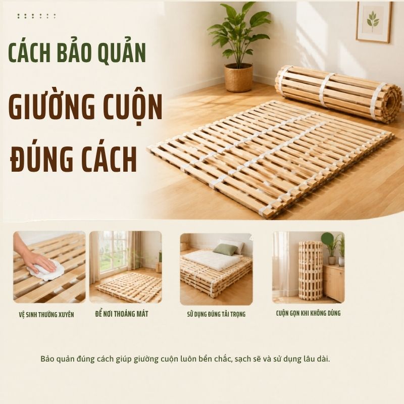 cach-bao-quan-giuong-cuon Giường cuộn là gì? Vì sao ngày càng được ưa chuộng?