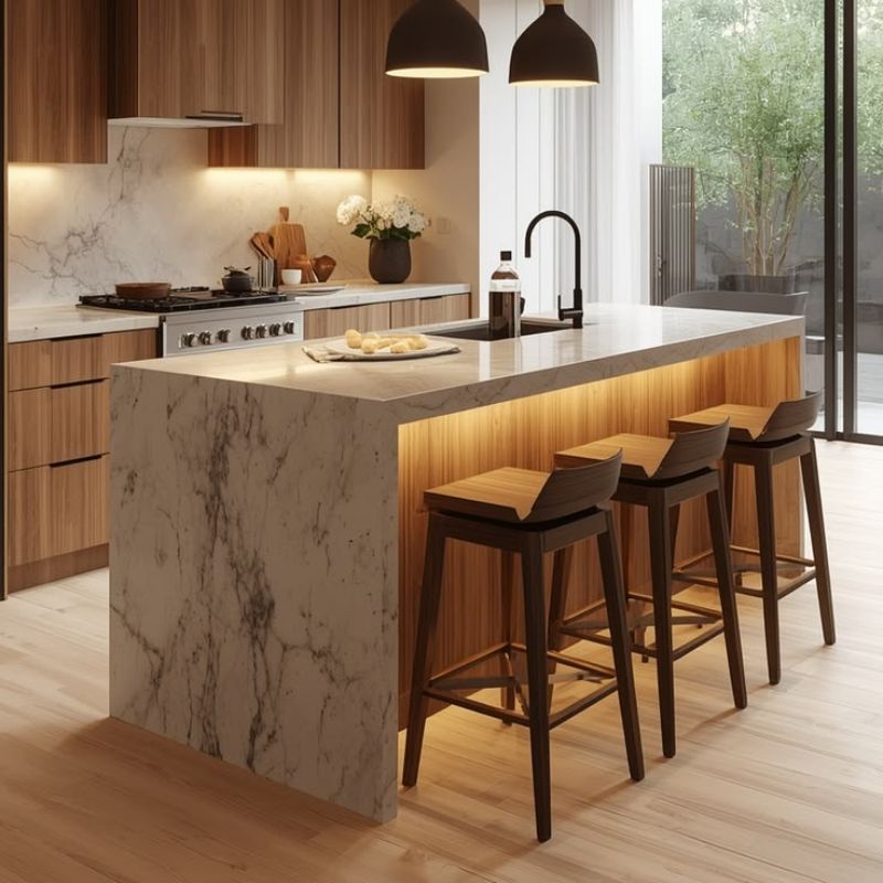 dao-bep-don-gian Đảo bếp là gì? Các mẫu bàn đảo bếp đẹp hiện đại cho chung cư, căn hộ?