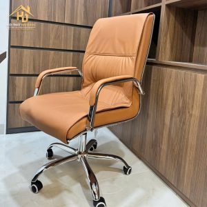 ghế giám đốc chân xoay bọc da