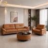 Bộ sofa tiếp khách bọc da mềm mại