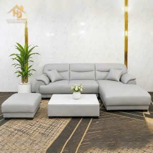 Bộ sofa da góc L kiểu Ý
