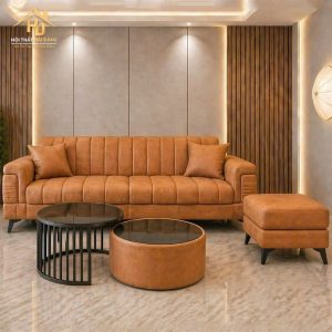 Bộ sofa thiết kế lưng múi dọc