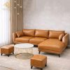 bộ sofa phòng khách góc l bọc da