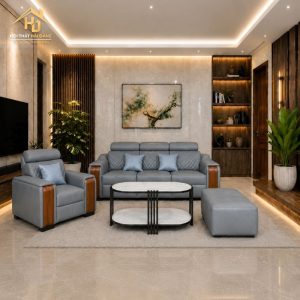 Bộ sofa băng 3 chỗ bọc da