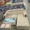 Sofa góc L tay ốp gỗ