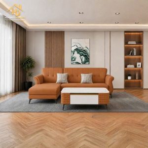 Bộ sofa góc L kèm bàn trà đồng bộ