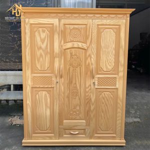 Tủ quần áo 3 cánh phủ sồi