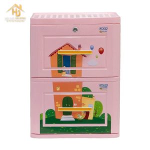 Tủ Quần Áo Nhựa Ngăn Kéo 2 Tầng (Nhiều Màu) 2 tu nhua 2 tang 2