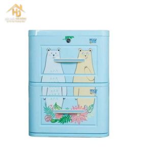Tủ Quần Áo Nhựa Ngăn Kéo 2 Tầng (Nhiều Màu) 3 tu nhua 2 tang 3
