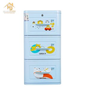Tủ Quần Áo Nhựa Ngăn Kéo 3 Tầng (Nhiều Màu) 5 tu nhua 3 tang 4