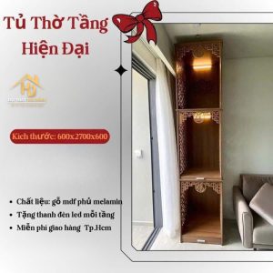 Tủ thờ tầng kịch trần hiện đại