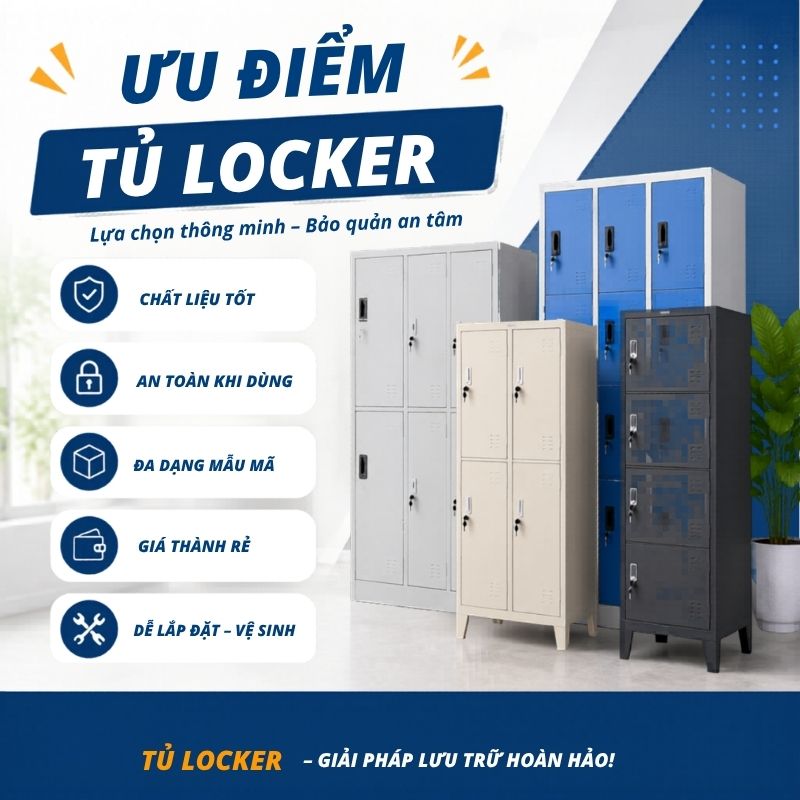 uu-diem-tu-locker Tủ locker là gì? Gợi ý 10 mẫu tủ locker bền đẹp rẻ, phù hợp nhu cầu