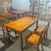 Bộ bàn ăn gỗ chữ nhật 4 ghế