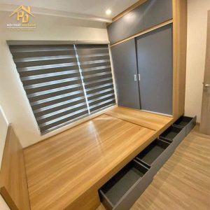 Combo Giường Tủ Liền Kệ Gỗ MDF Chống Ẩm 2 combo giuong lien tu 4
