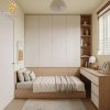 Combo giường tủ và bàn làm việc liền kề