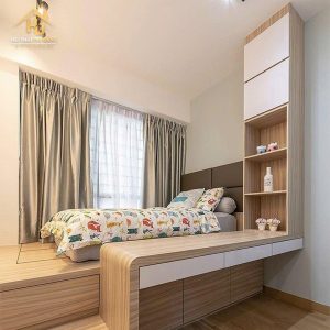 Combo Giường Tủ Gỗ MDF Cho Không Gian Nhỏ 3 combo giuong ngu go mdf 3
