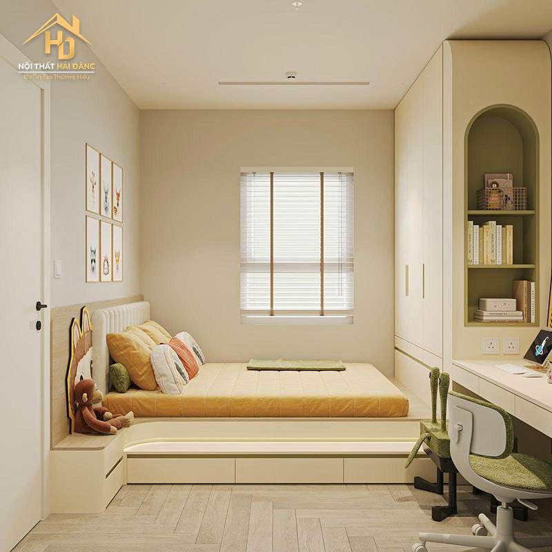 Combo Giường Ngủ Tủ Áo Liền Kệ Bo Vòm combo-giuong-tu-ban Combo Giường Ngủ Tủ Áo Liền Kệ Bo Vòm