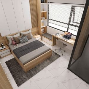Combo Giường Tủ Liền Bàn Hiện Đại 2 combo giuong tu mdf 2