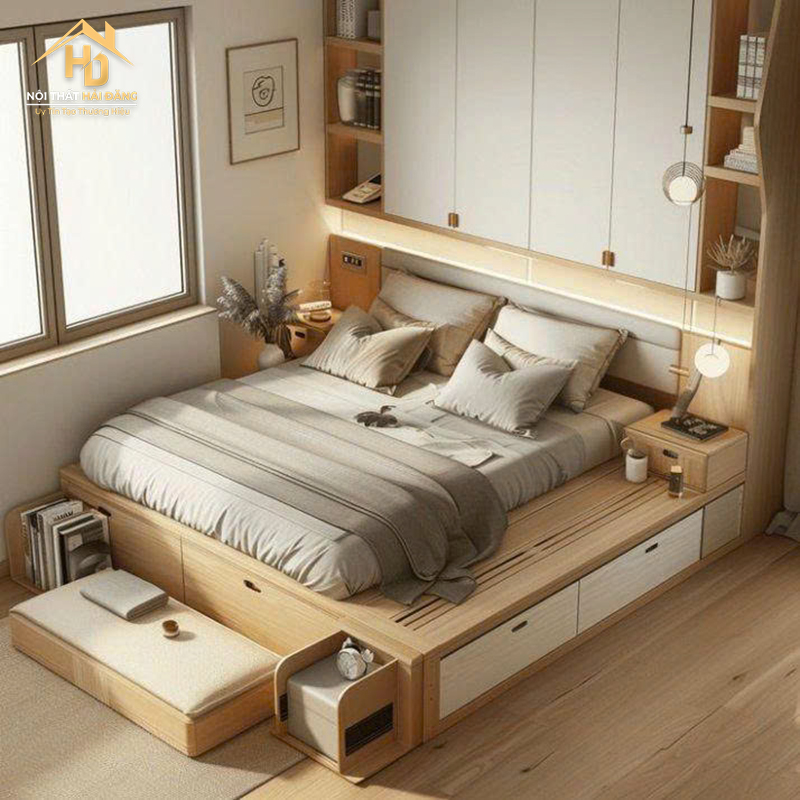 Combo Giường Tủ Liền Bàn Hiện Đại combo-giuong-tu-mdf-3 Combo Giường Tủ Liền Bàn Hiện Đại