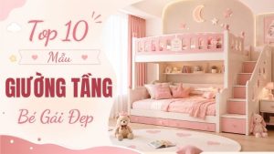 giường tầng cho bé gái