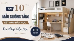 giường tầng kết hợp bàn học