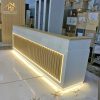 Quầy lễ tân chữ L có đèn led