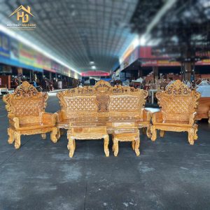 Bộ salon gỗ phong cách hoàng gia