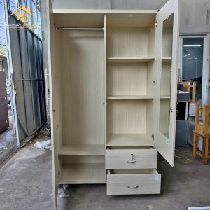 Tủ Quần Áo Gỗ MDF Lõi Xanh Có Hộc (Nhiều Mẫu) 2 tu quan ao 2 canh 10