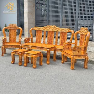 Bộ salon gỗ chạm phúc lộc thọ